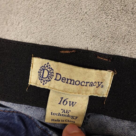 Democracy Jeans Ab Technology high rise skinny ankle women's 16W blue stretchy - Picture 3 of 11
